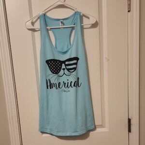 Piper Lou Merica Cat Tank Top Size XXL